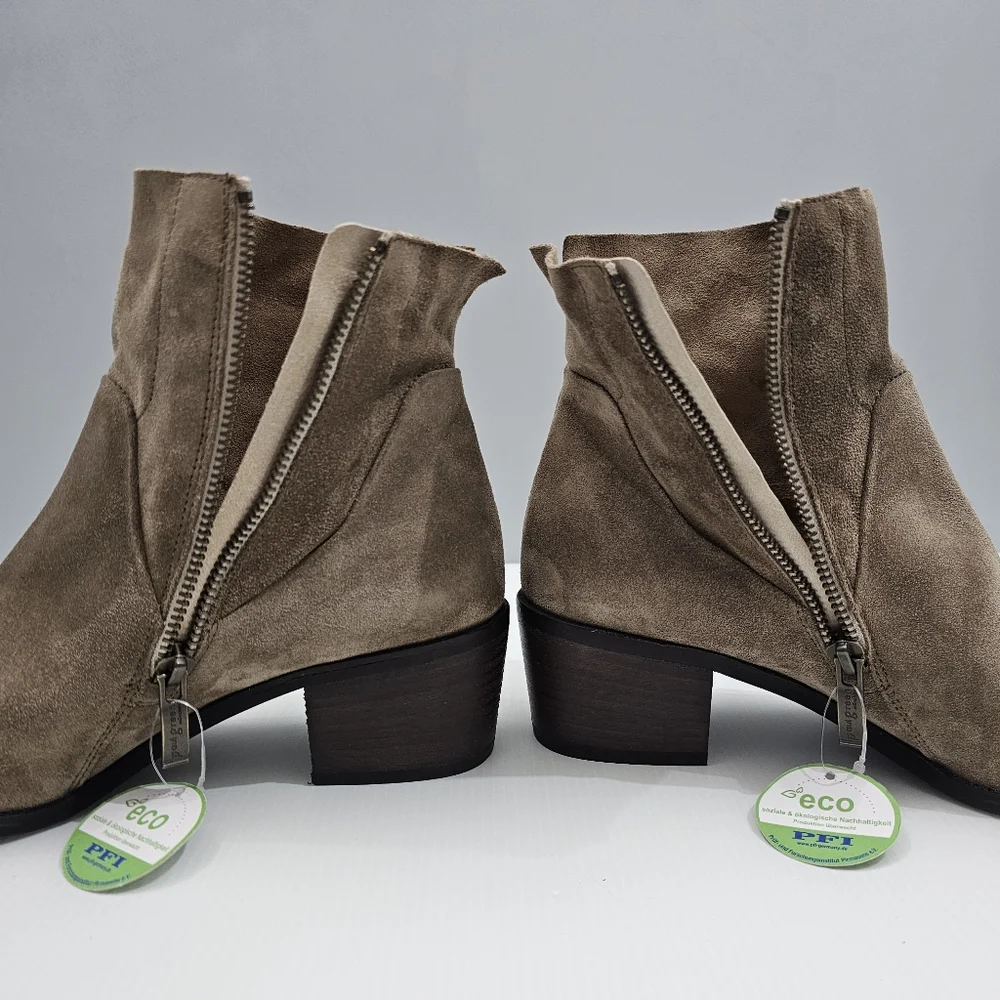 Paul Green Nicole Ankle Boot Womens UK 6.5 US 9 Brown Suede Neutral Fall NEW